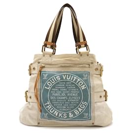 Louis Vuitton-Louis Vuitton Cruise Line Globe Shopper MM Tote Bag-Blue,Other