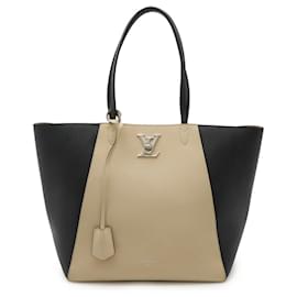 Louis Vuitton-Louis Vuitton Lockme Cabas Tote Bag-Black,Beige,Other