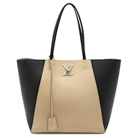 Louis Vuitton-Louis Vuitton Lockme Cabas Tote Bag-Black,Beige,Other