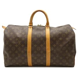 Louis Vuitton-Bolsa Boston Keepall 45 Monograma Louis Vuitton-Marrom,Outro,Monograma