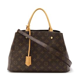 Louis Vuitton-Bolsa Louis Vuitton Monogram Montaigne MM-Marrom,Monograma