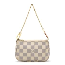 Louis Vuitton-Pochete Acessório Mini Damier Azur Louis Vuitton-Cru