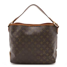 Louis Vuitton-Bolsa de Ombro Monogram Delightful PM da Louis Vuitton-Marrom,Monograma