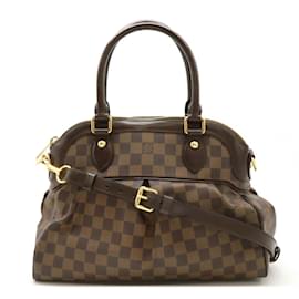 Louis Vuitton-Bolsa Louis Vuitton Damier Trevi PM-Marrom,Outro,Damier ebene