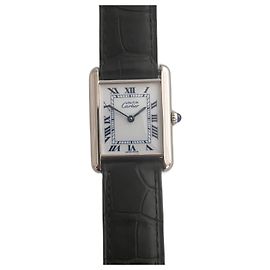 Cartier Tank watch silver 925 white dial White