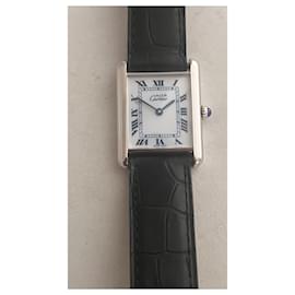Cartier-Silver tank-White