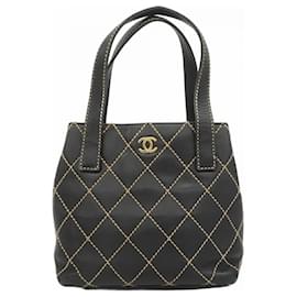 Chanel-Chanel Black Lambskin Tote Bag-Black