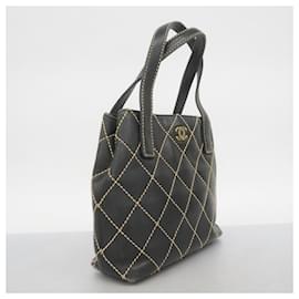 Chanel-Chanel Black Lambskin Tote Bag-Black