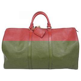 Louis Vuitton-Bolsa Boston Keepall 50 Epi Louis Vuitton-Vermelho