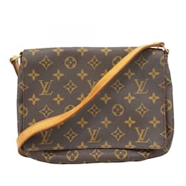 Louis Vuitton-Bolsa de Ombro Musette Tango Monograma Louis Vuitton-Marrom