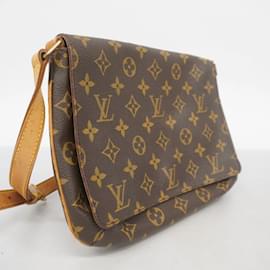 Louis Vuitton-Bolsa de Ombro Musette Tango Monograma Louis Vuitton-Marrom