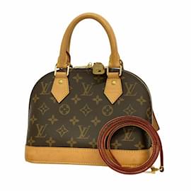 Louis Vuitton-Bolsa de mão Alma BB Monogram Louis Vuitton-Marrom