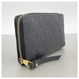 Louis Vuitton-Carteira longa Louis Vuitton Monogram Empreinte Zippy M61864 Noir-Preto
