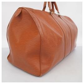 Louis Vuitton-Bolsa Boston Keepall 55 Epi Louis Vuitton-Marrom
