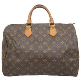 Louis Vuitton-Bolsa Louis Vuitton Monogram Speedy 35-Marrom