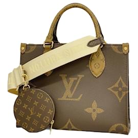 Louis Vuitton-Bolsa Louis Vuitton Monogram Giant On The Go PM-Marrom