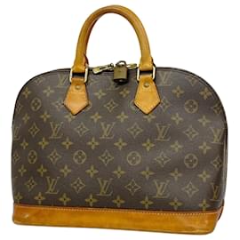 Louis Vuitton-Bolsa de mão Alma Monogram Louis Vuitton-Marrom