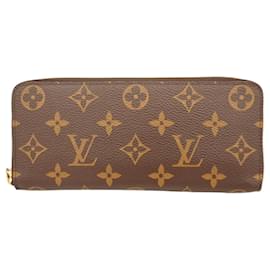 Louis Vuitton-Carteira Clemence Monograma Louis Vuitton-Marrom,Rosa