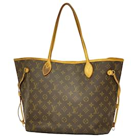 Louis Vuitton-Louis Vuitton Monogram Neverfull MM Tote Bag-Brown
