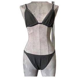 Dior Set Bikini Monogramma Nero Nero Monogramma