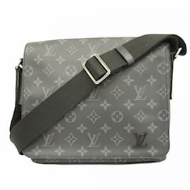 Louis Vuitton-Louis Vuitton Monogram Eclipse District PM Shoulder Bag-Black