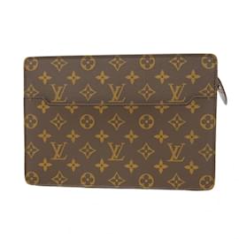 Louis Vuitton-Louis Vuitton Monogram Pochette Homme Clutch Bag-Brown