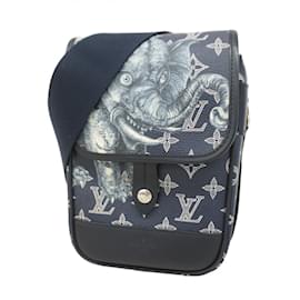 Louis Vuitton-Louis Vuitton Monogram Savannah Chapman Brothers BB Shoulder Bag-Navy blue