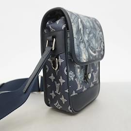Louis Vuitton-Louis Vuitton Monogram Savannah Chapman Brothers BB Shoulder Bag-Navy blue