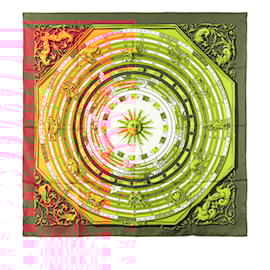 Hermès-Hermes Carre 90 DIES ET HORE Astrology Scarf-Red,Multiple colors