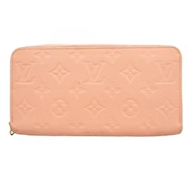 Louis Vuitton-Carteira Longa Louis Vuitton em Rosa Poudre-Rosa