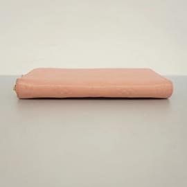 Louis Vuitton-Carteira Longa Louis Vuitton em Rosa Poudre-Rosa