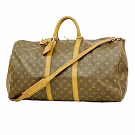 Louis Vuitton-Bolsa Boston Monogram Keepall Bandoulière 55 da Louis Vuitton-Marrom