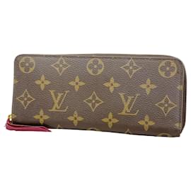 Louis Vuitton-Carteira Longa Louis Vuitton Monograma Clemence M60742-Fuschia