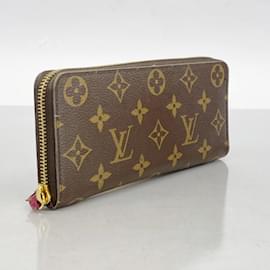 Louis Vuitton-Carteira Longa Louis Vuitton Monograma Clemence M60742-Fuschia