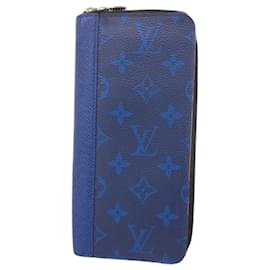 Louis Vuitton-Louis Vuitton Long Wallet Taiga Rama Zippy Vertical M30447 Cobalt-Blue