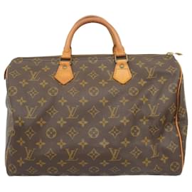Louis Vuitton-Bolsa Louis Vuitton Monogram Speedy 35-Marrom