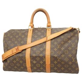Louis Vuitton-Bolsa Boston Monogram Keepall Bandoulière 45 da Louis Vuitton-Marrom