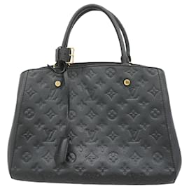 Louis Vuitton-Bolsa Louis Vuitton Monogram Empreinte Montaigne MM-Preto
