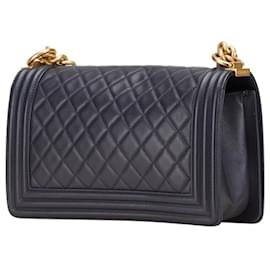 Chanel-Chanel Coco Mark Boy 25 Chain Shoulder Bag-Black