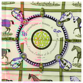 Hermès-Hermes Carré 90 Couvertures et tenues de Jour Scarf-Multiple colors,Beige
