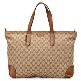 Gucci-Gucci GG Canvas Sherry Line Tote Bag-Multiple colors,Beige