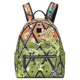 MCM-MCM Loveless Collaboration Visetos Backpack-Brown,Multiple colors