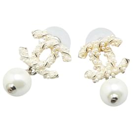 Chanel-Chanel Coco Mark Stud Earrings-Golden