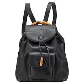 Gucci-Gucci Bamboo Mini Backpack-Brown,Black