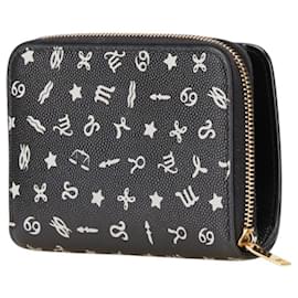 Saint Laurent-Saint Laurent Zodiac Print Bi-fold Wallet-Black,White