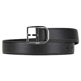 Gucci-Cinto de couro preto masculino Gucci-Preto
