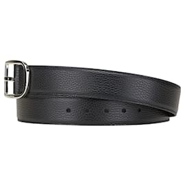 Gucci-Cinto de couro preto masculino Gucci-Preto