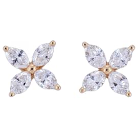 Tiffany & Co-Tiffany Victoria 18K Pink Gold Diamond Stud Earrings-Other
