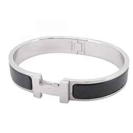 Hermès-Hermes Bangle Click-Clack PM-Black,Silvery
