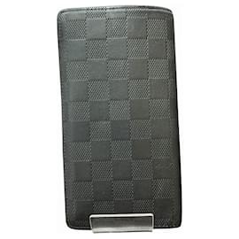 Louis Vuitton-Louis Vuitton Damier Infini Portefeuille Brazza Wallet-Black,Other